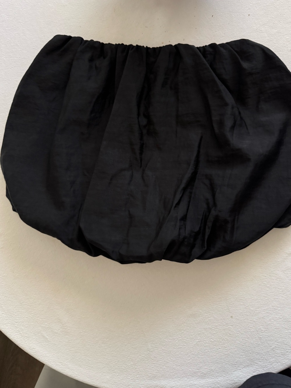 ZARA Black elastic waist and bottom skirt